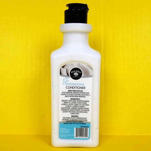 Bolero Beverly Hills Hydrating Hair Conditioner 13.5 oz Coconut Rose Hip Enzymes - Picture 4 of 4